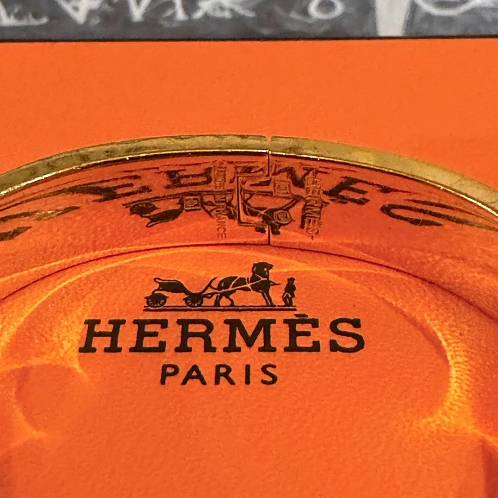 🔥 HERMÈS CLICK CLACK GOLD PLATED FULL INCLUSION SIZE 6.8” SP